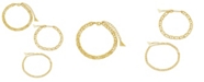 Sterling Forever Women's Anchor Chain Gold Plated Bracelet Set